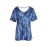 Plus Size Tie Dye Print T-Shirt, Casual V Neck Short Sleeve T-Shirt, Women's Plus Size Clothing