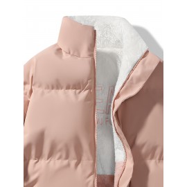 Reversible Chic Plus Size Women's Jacket - Casual Long Sleeve, Zip-Up Outerwear with Pockets for Fall & Winter