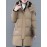 Elegant Plus Size Long Length Hooded Winter Coat with Zipper, 100% Polyester Non-Stretch Casual Style Jacket, Solid Color Warm Padded Outerwear with Regular Sleeves - Winter Collection