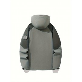 Women's Plus Size Outdoor Sports 3-in-1 Jacket - Hooded Color Block Waterproof Coat For Fall & Winter