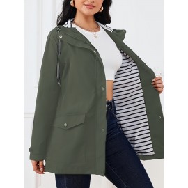 Large Size Women's Windbreaker Jacket, Suitable For Autumn And Winter, Comfortable And Fashionable, Outdoor Sports And Daily Wear