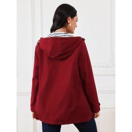 Large Size Women's Windbreaker Jacket, Suitable For Autumn And Winter, Comfortable And Fashionable, Outdoor Sports And Daily Wear