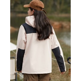 Women's 3-in-1 Winter Outdoor Jacket Set - Waterproof, Windproof & Warm with Detachable Fleece Liner, Hooded for Hiking & Travel